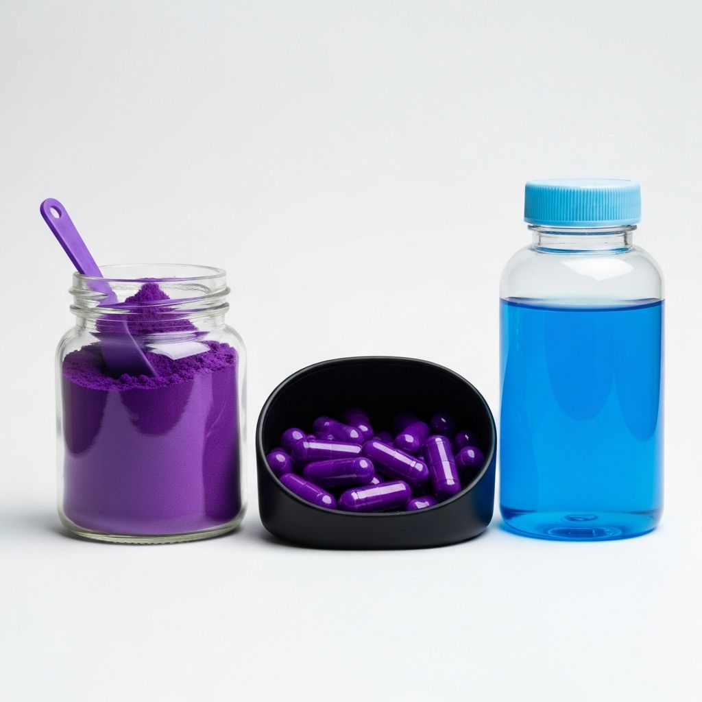 Verschiedene Darreichungsformen von Ergänzungen